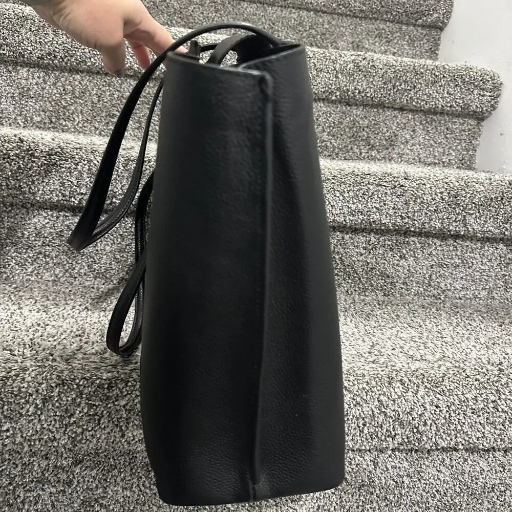 NEW Cole Haan Everyday Grand Series Black Leather Tote Bag Top Zip, Retails $310 - Picture 8 of 16